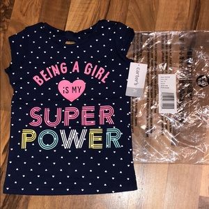 Carters 3t girl T-shirt Navy